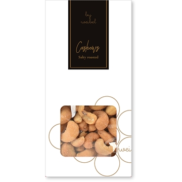 Saltristede cashewnøtter i eske